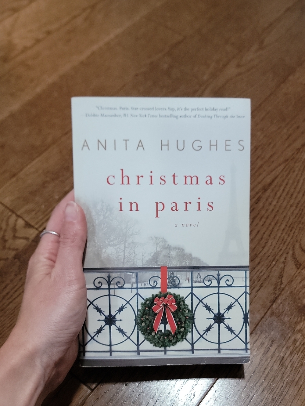"Christmas in Paris" Paperback Book - White & Red By Anita Hughes